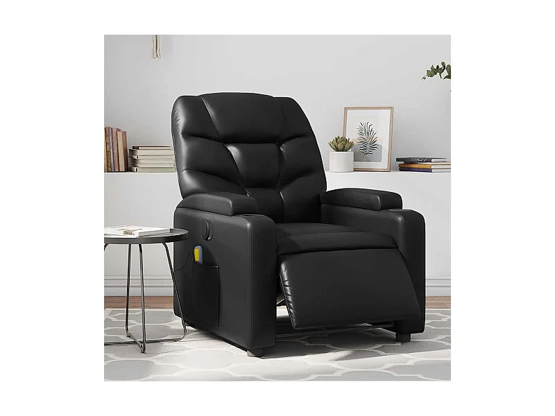 Massagesessel Elektrisch Schwarz Kunstleder