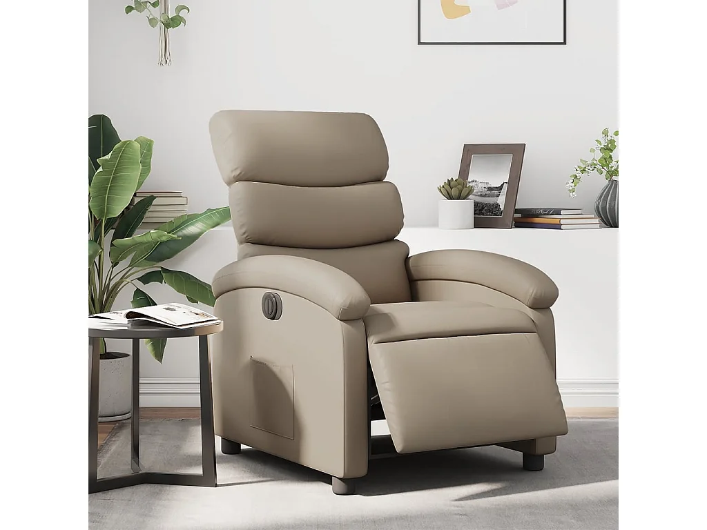 Fauteuil inclinable électrique Cappuccino Similicuir