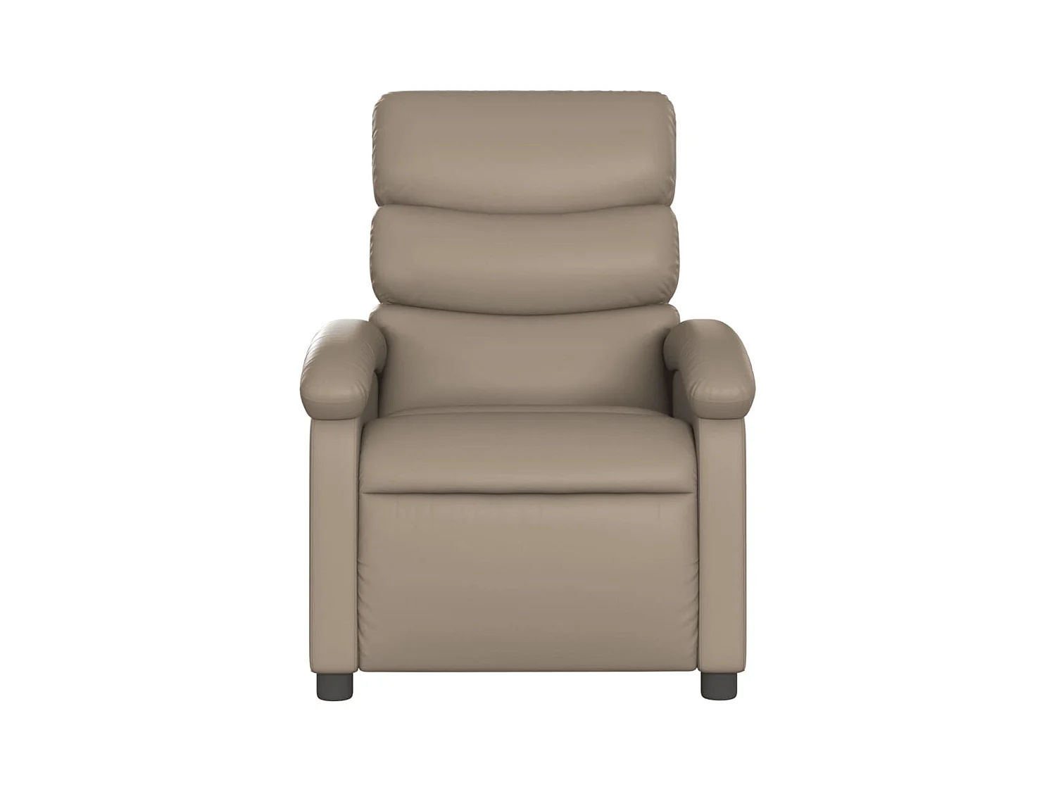 Fauteuil verstelbaar elektrisch kunstleer cappuccinokleurig