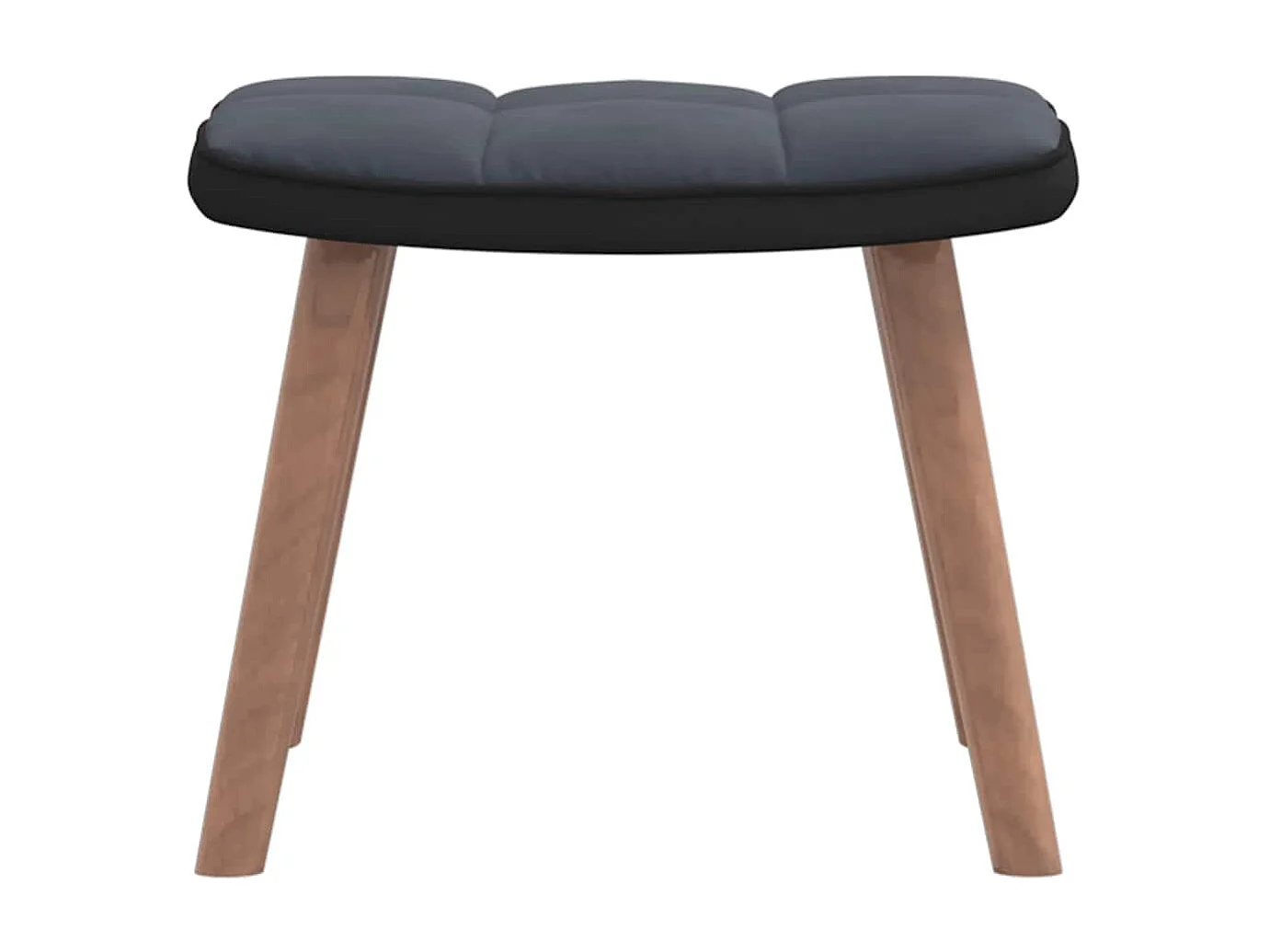 Chaise à bascule avec repose-pied Gris foncé Velours et PVC