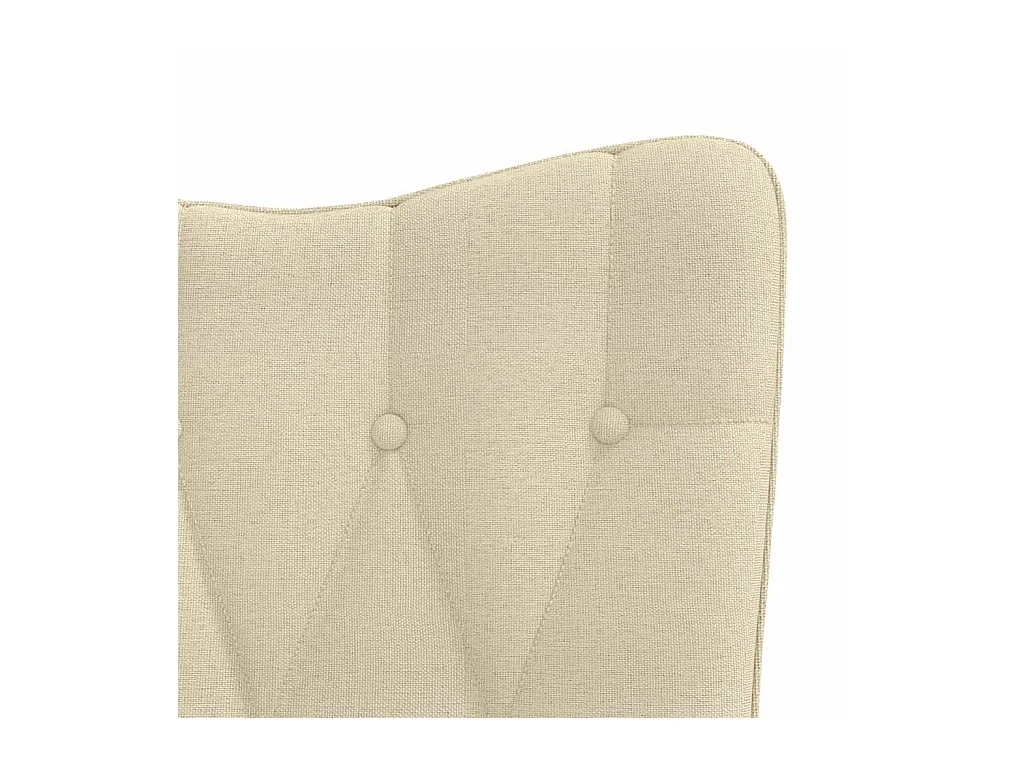 Chaise à bascule avec repose-pied Crème Tissu