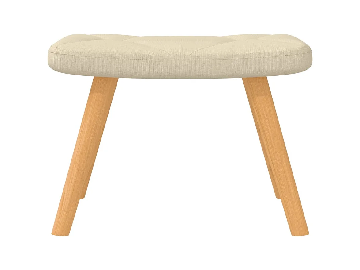 Chaise à bascule avec repose-pied Crème Tissu