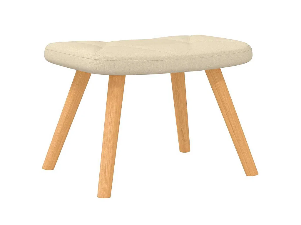Cadeira de baloiço com banco tecido cor creme