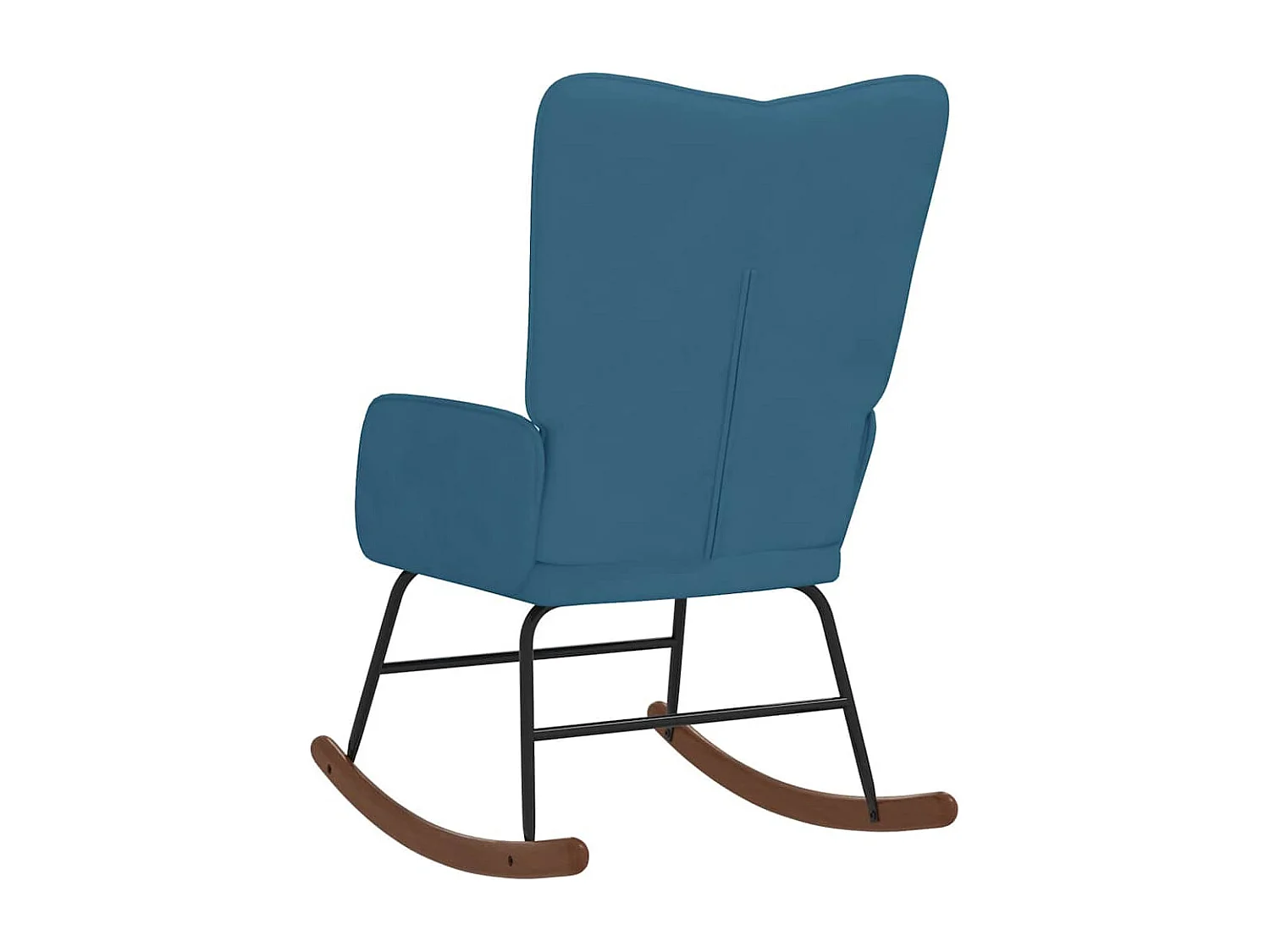 Schommelstoel fluweel blauw