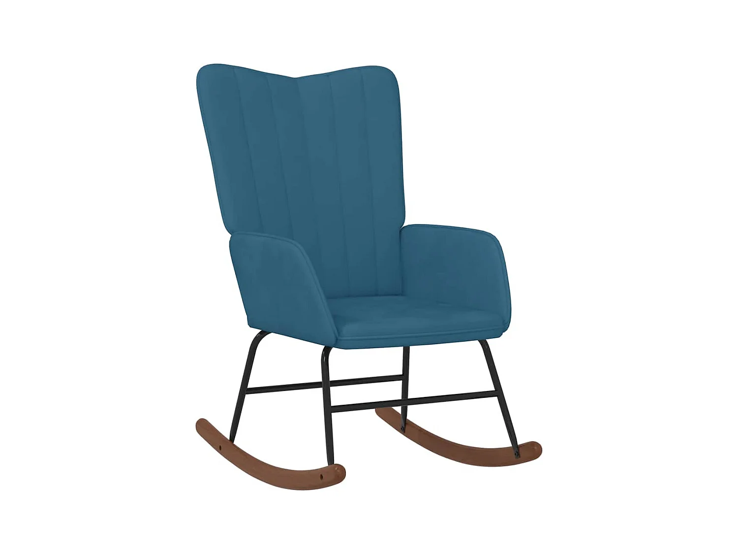 Chaise à bascule Bleu Velours