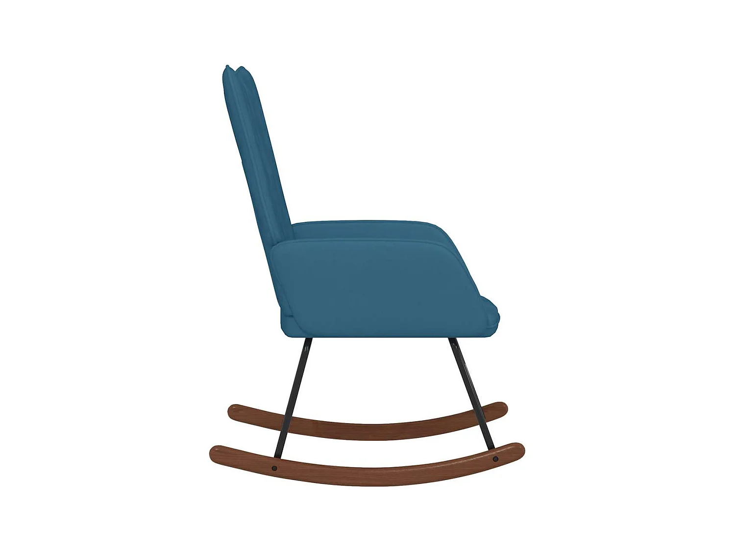 Chaise à bascule Bleu Velours