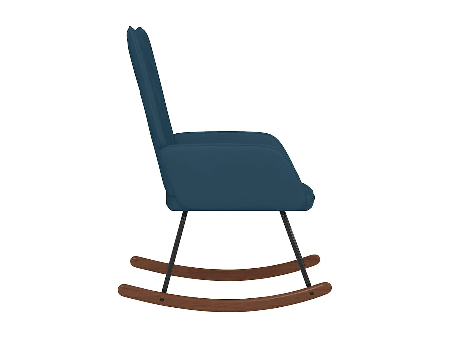 Schaukelstuhl Blau Samt