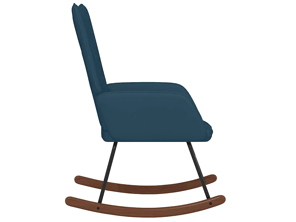 Schaukelstuhl Blau Samt