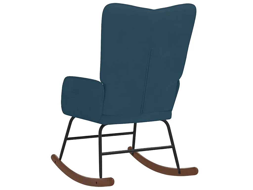 Schaukelstuhl Blau Samt