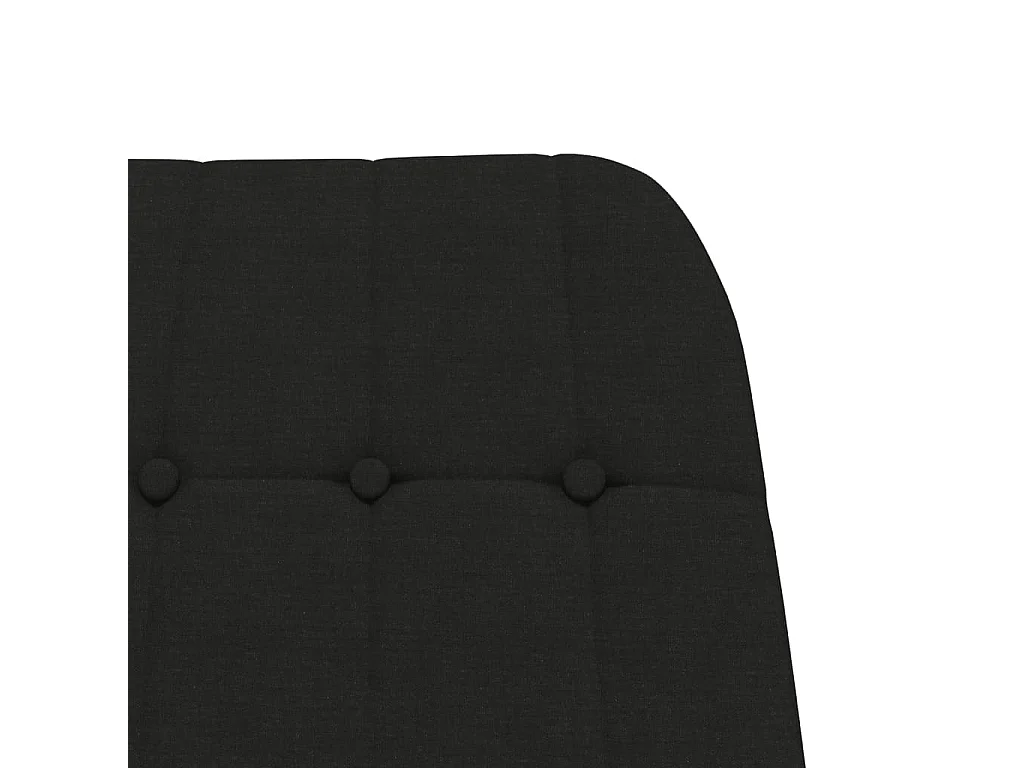 Chaise à bascule Noir Tissu