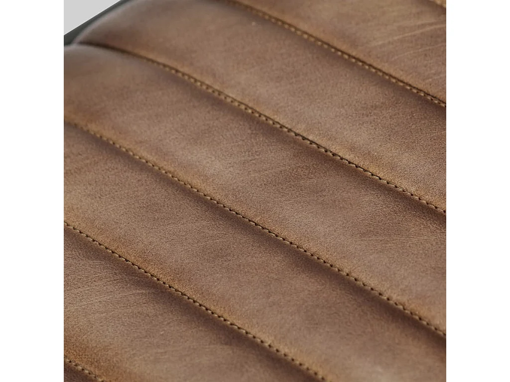 Chaise à bascule Marron clair Cuir véritable