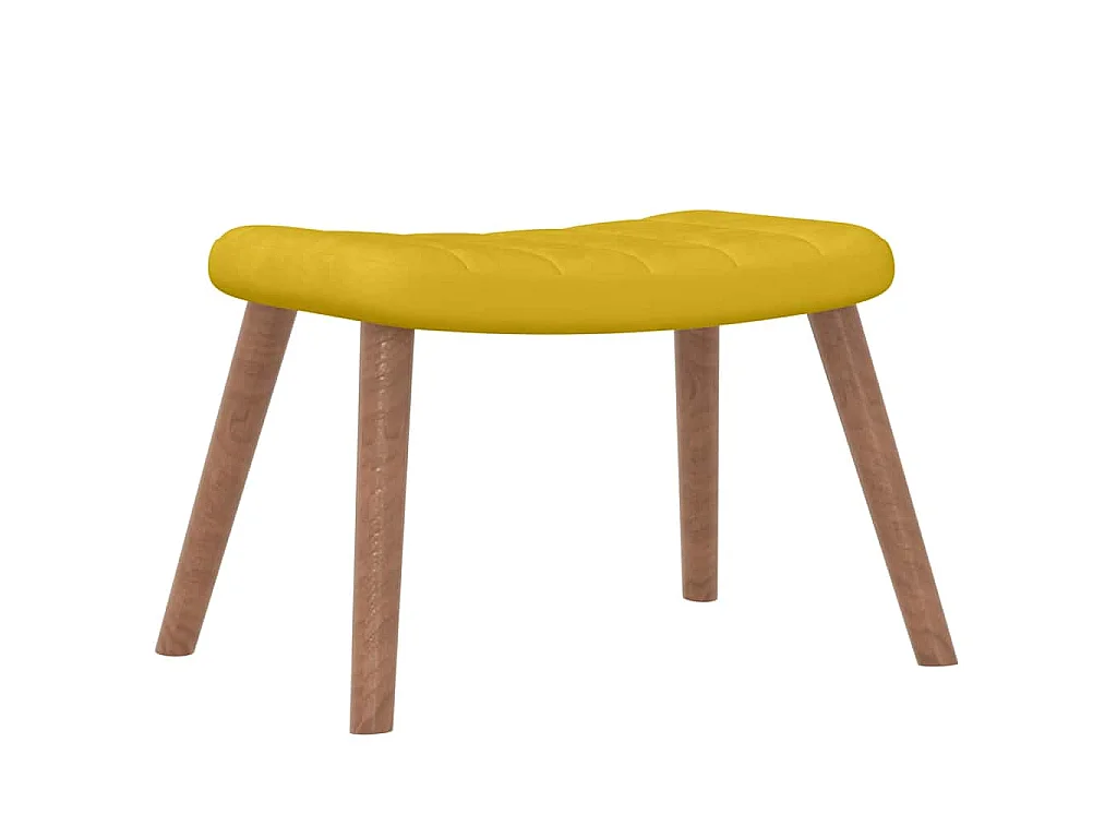 Cadeira de baloiço com banco veludo amarelo mostarda