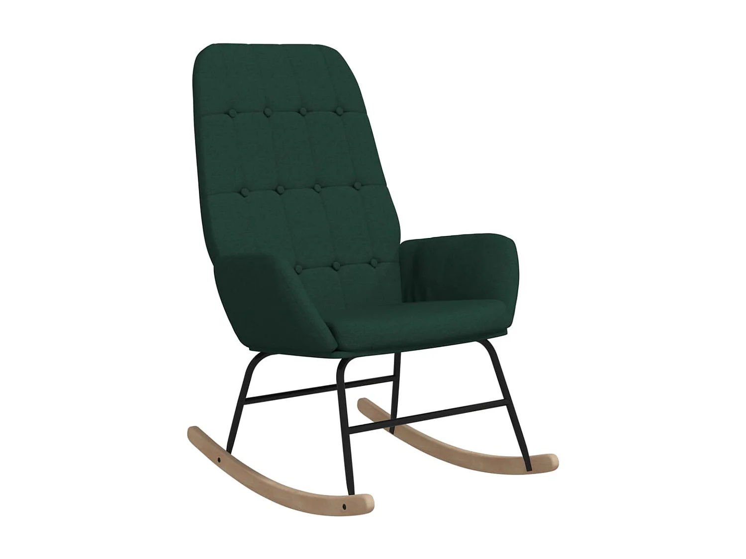 Chaise à bascule Vert foncé Tissu