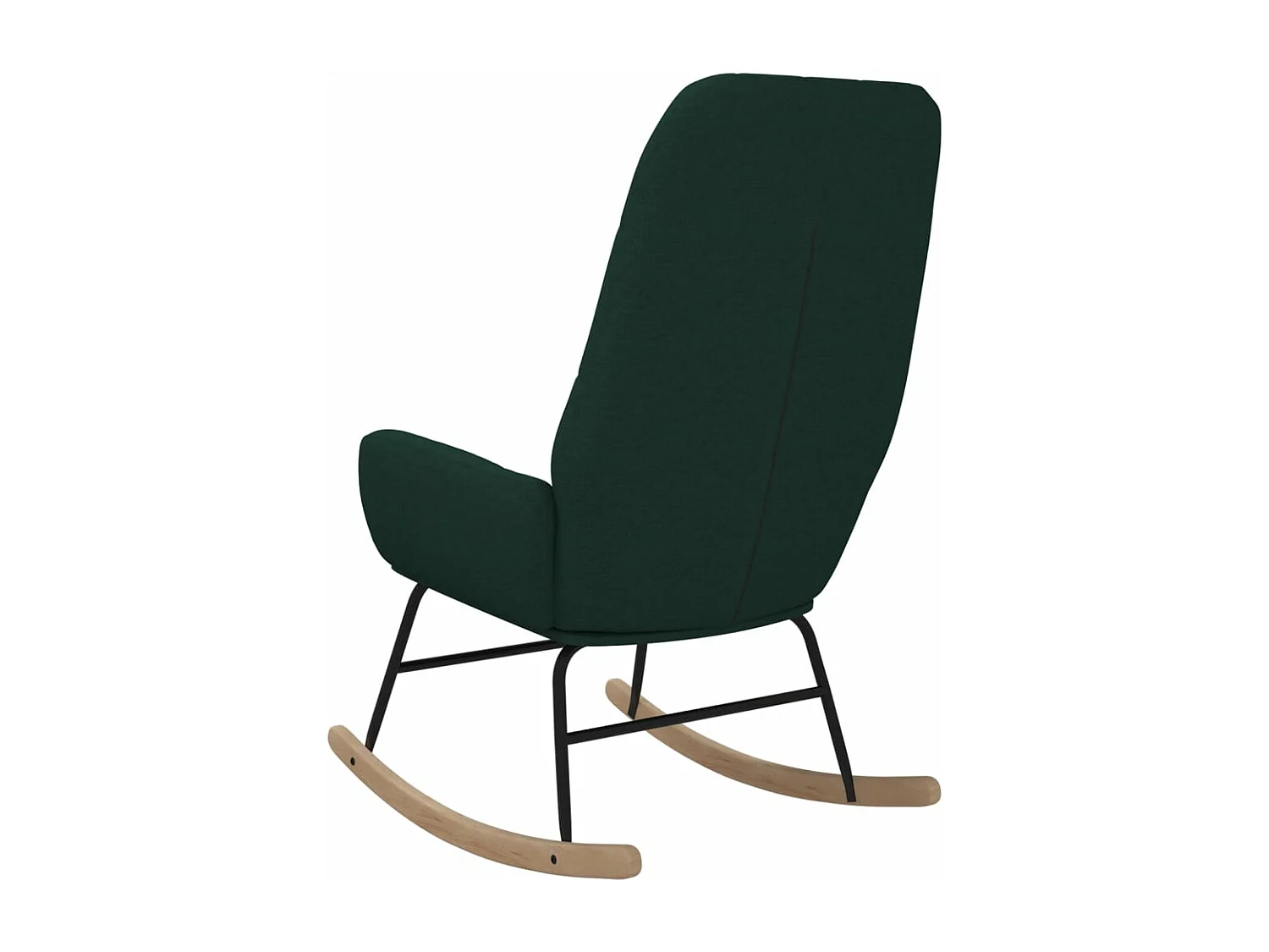 Chaise à bascule Vert foncé Tissu