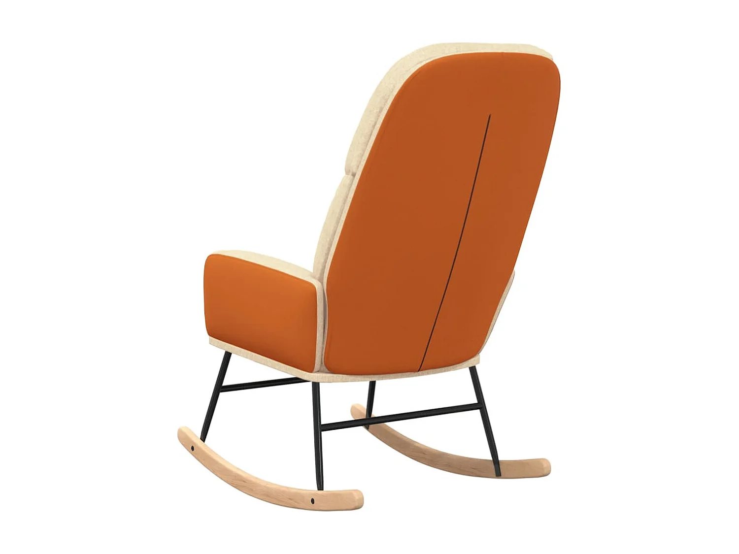 Chaise à bascule Blanc crème Tissu