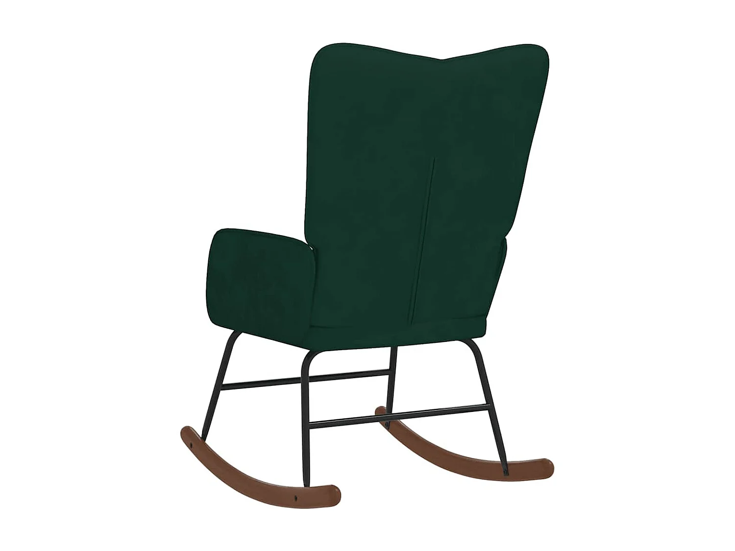 Chaise à bascule Vert foncé Velours