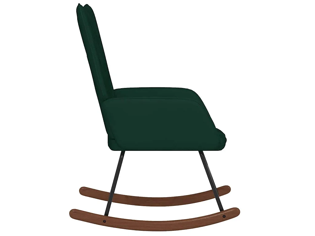 Schommelstoel fluweel donkergroen