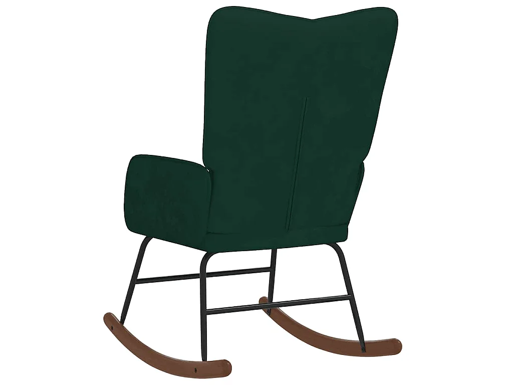 Schommelstoel fluweel donkergroen