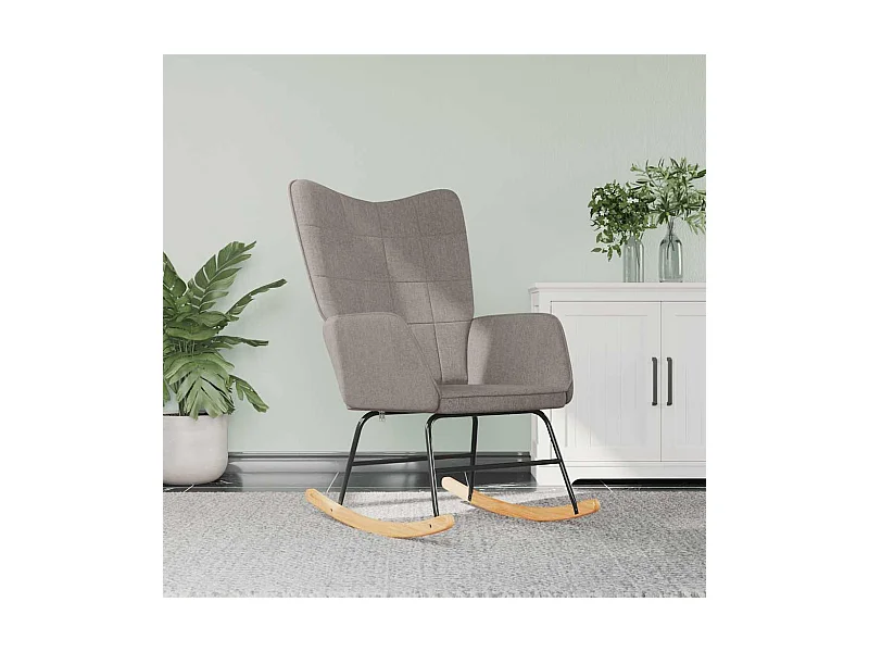 Chaise à bascule Taupe Tissu