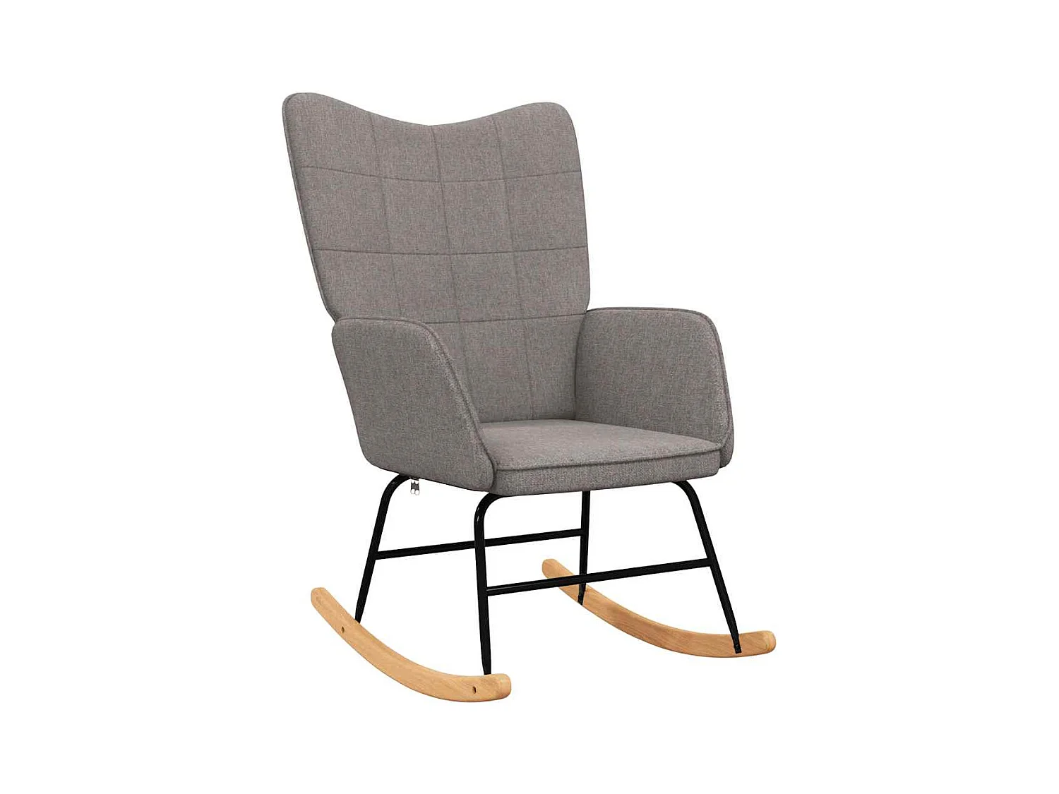 Schaukelstuhl Taupe Stoff