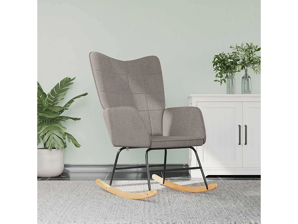 Chaise à bascule Taupe Tissu