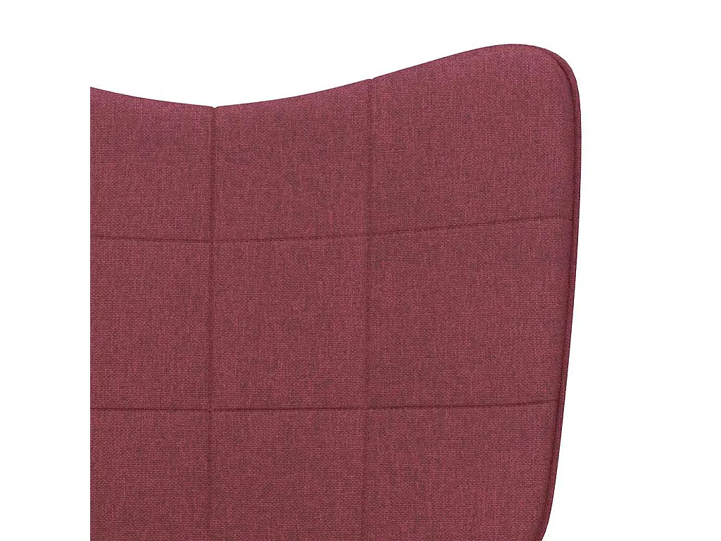 Chaise à bascule avec tabouret Rouge bordeaux Tissu