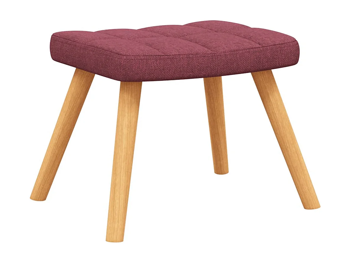 Chaise à bascule avec tabouret Rouge bordeaux Tissu