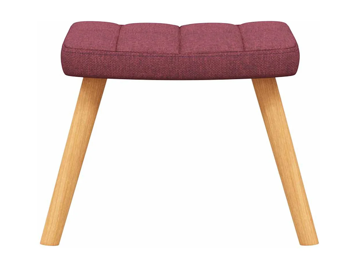 Chaise à bascule avec tabouret Rouge bordeaux Tissu