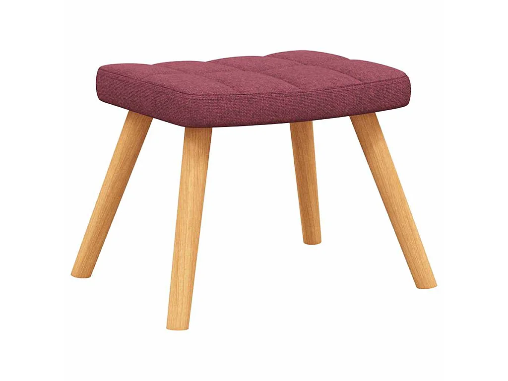 Chaise à bascule avec tabouret Rouge bordeaux Tissu