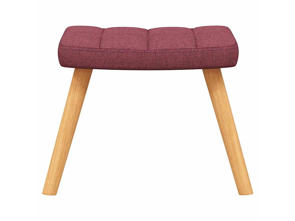 Chaise à bascule avec tabouret Rouge bordeaux Tissu