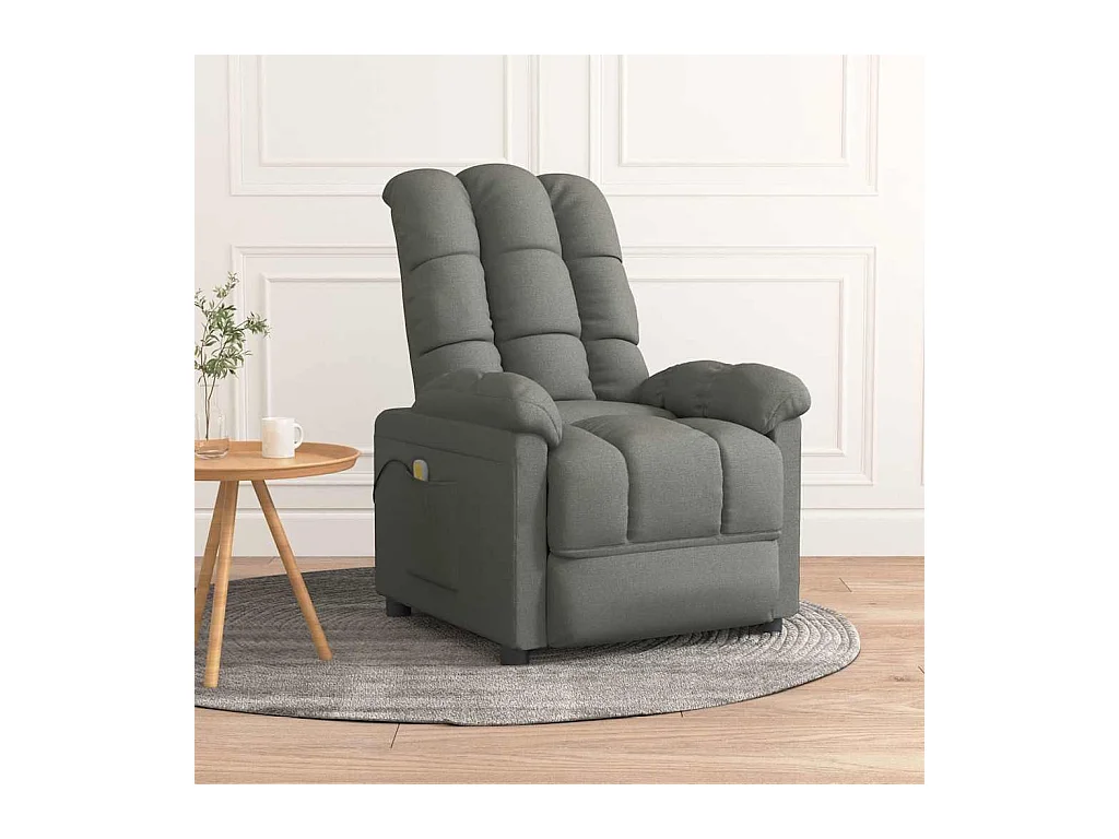 Fauteuil de massage Gris foncé Tissu