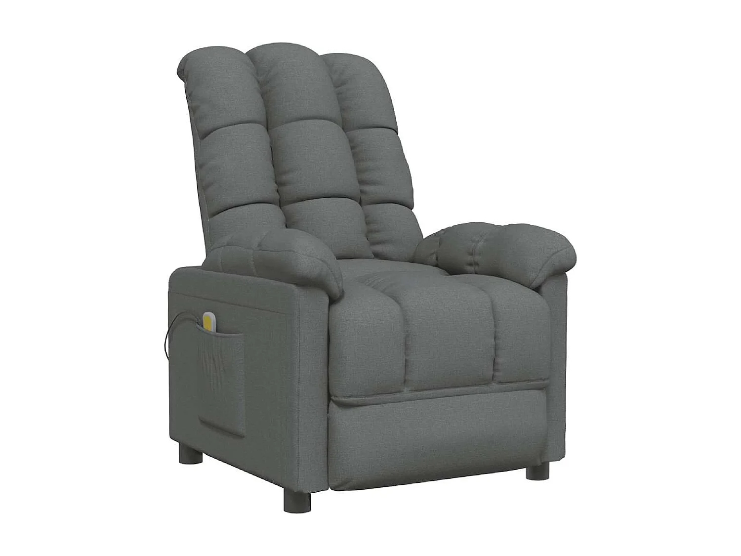 Fauteuil de massage Gris foncé Tissu