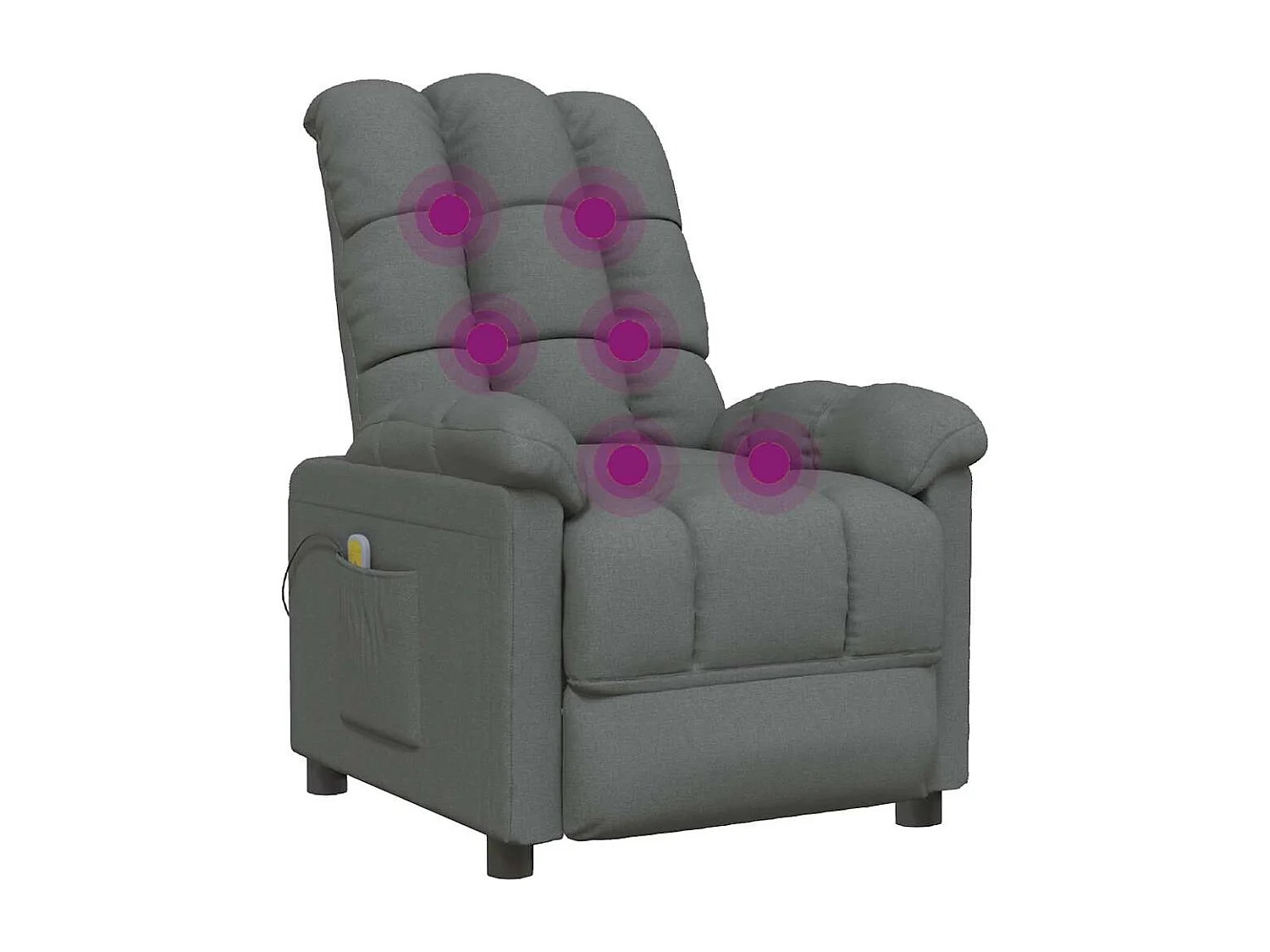 Fauteuil de massage Gris foncé Tissu