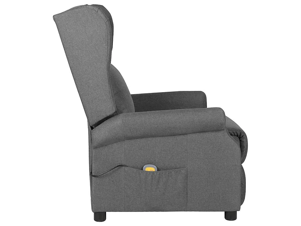 Poltrona de massagens tecido cinzento-claro