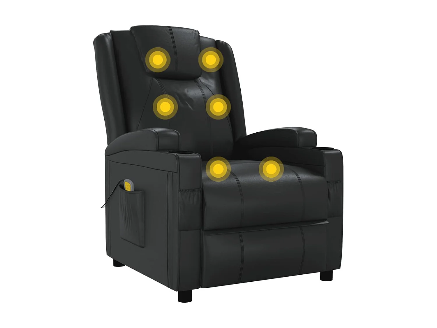Fauteuil de massage Noir Similicuir