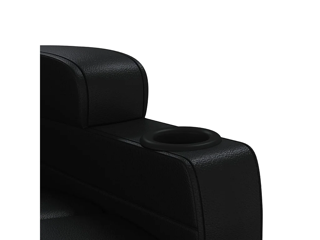 Fauteuil de massage Noir Similicuir