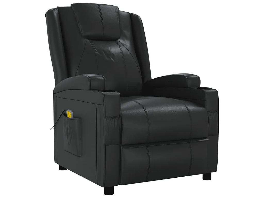 Massagestoel kunstleer zwart