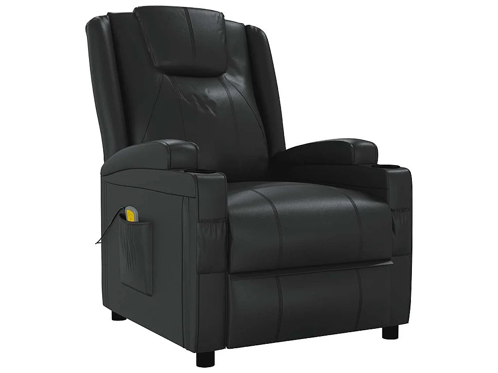 Fauteuil de massage Noir Similicuir