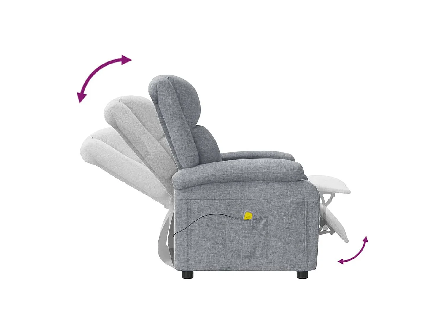Fauteuil de massage Gris clair Tissu