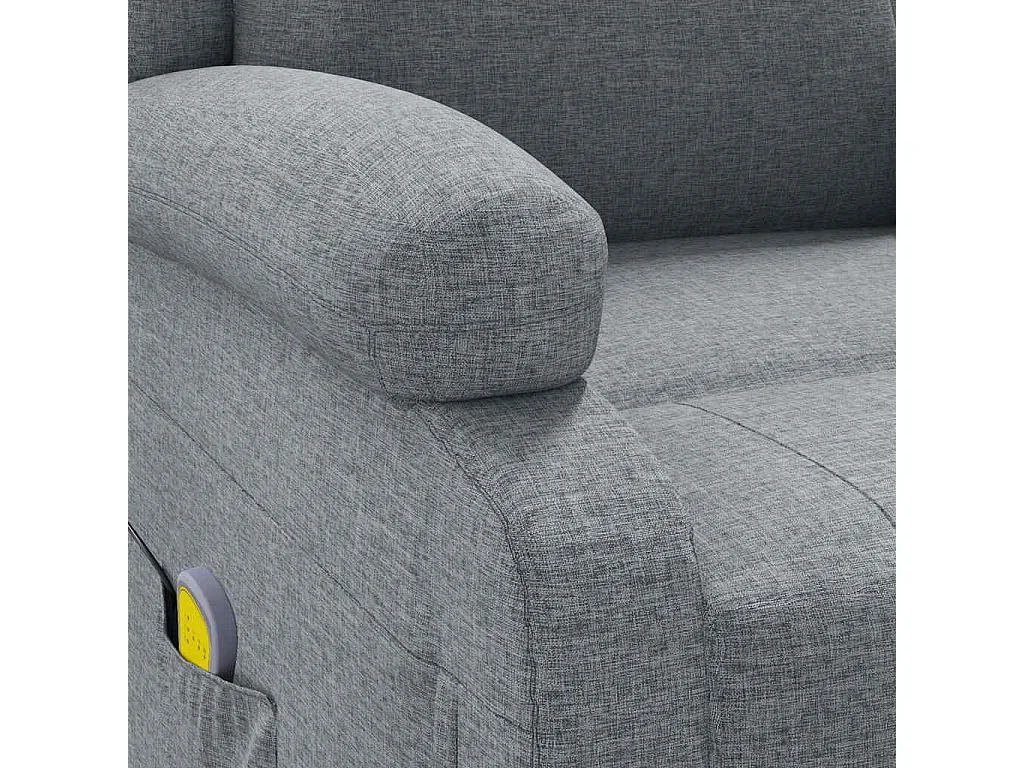 Massagesessel Hellgrau Stoff