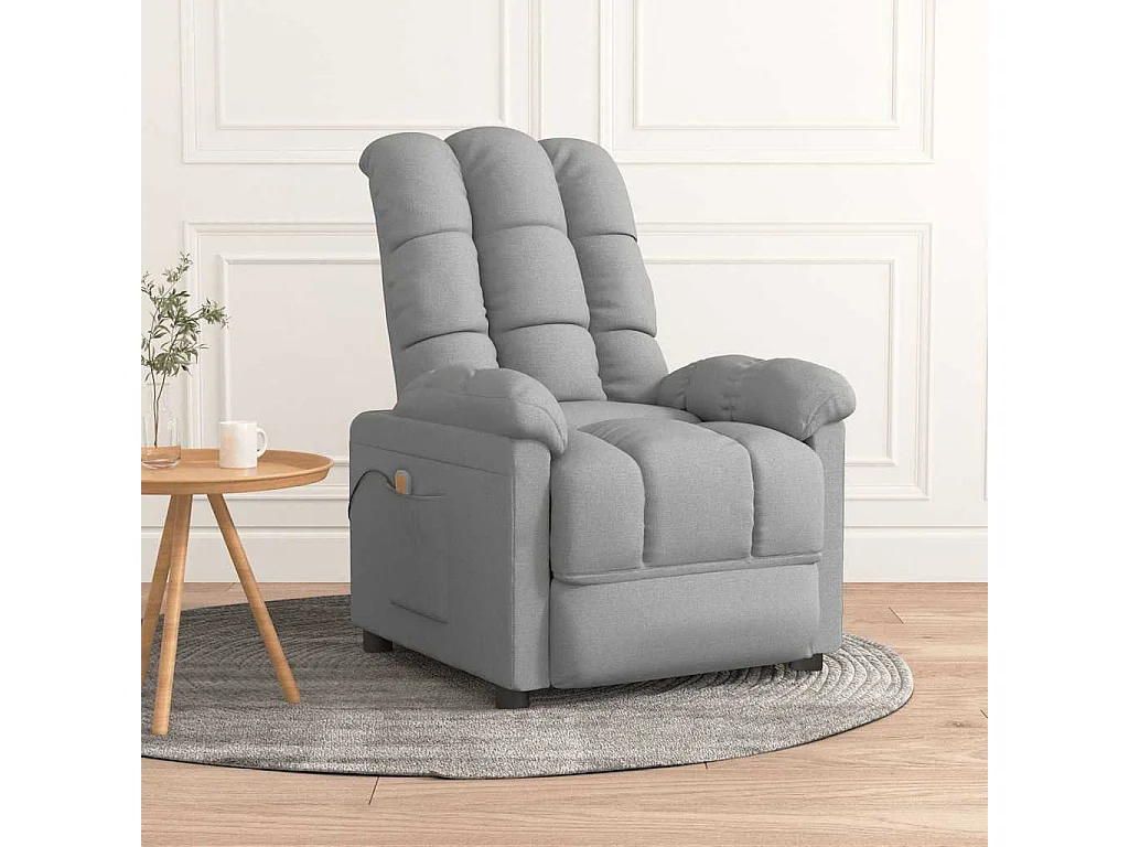 Fauteuil de massage Gris clair Tissu