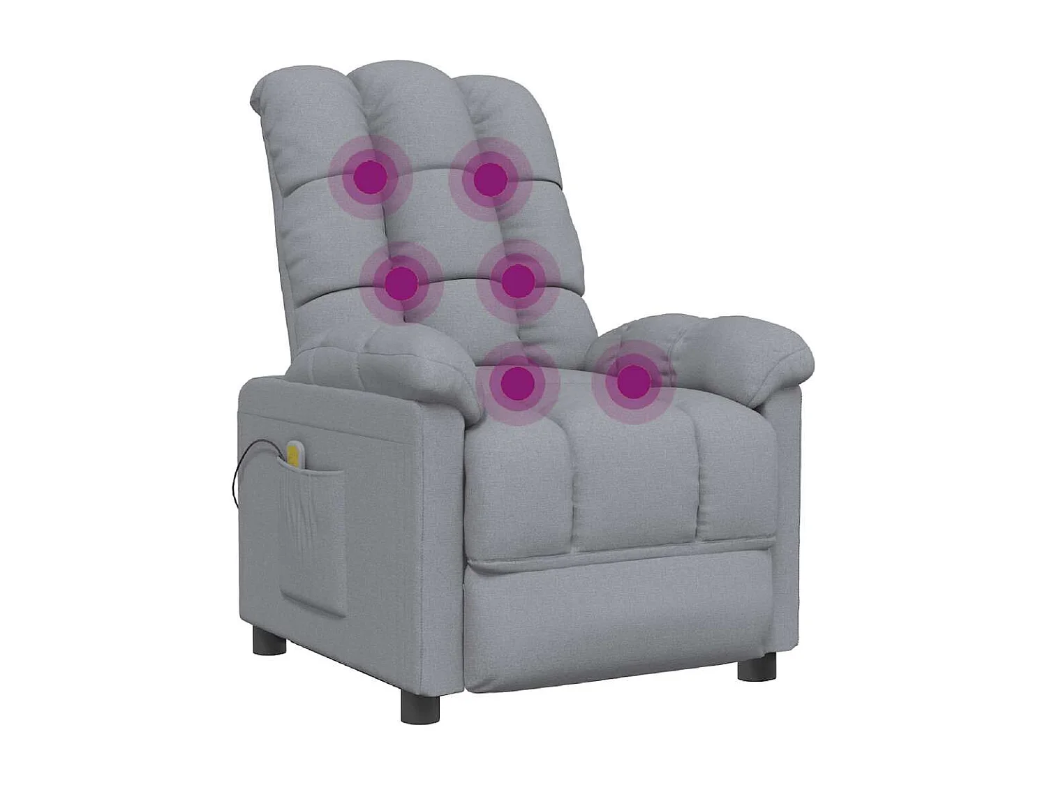 Fauteuil de massage Gris clair Tissu