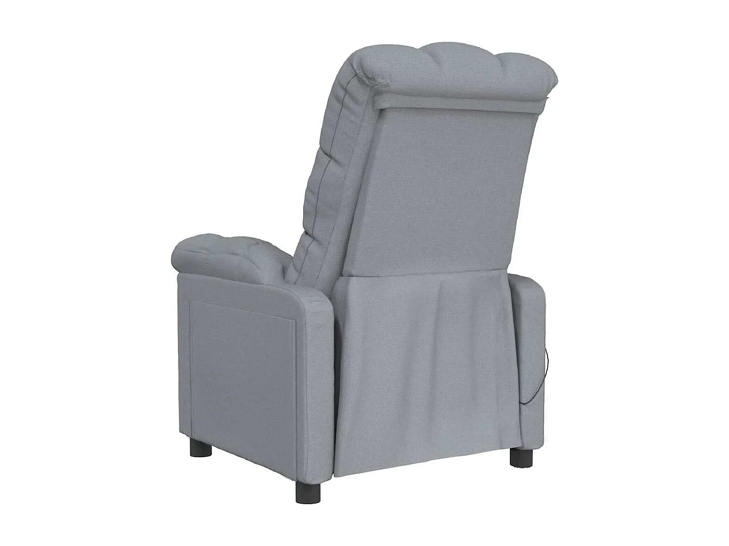 Massagesessel Hellgrau Stoff