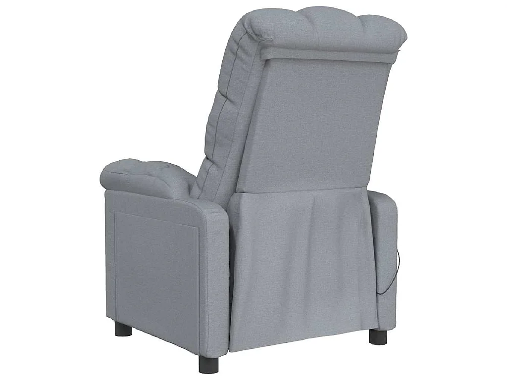 Massagesessel Hellgrau Stoff