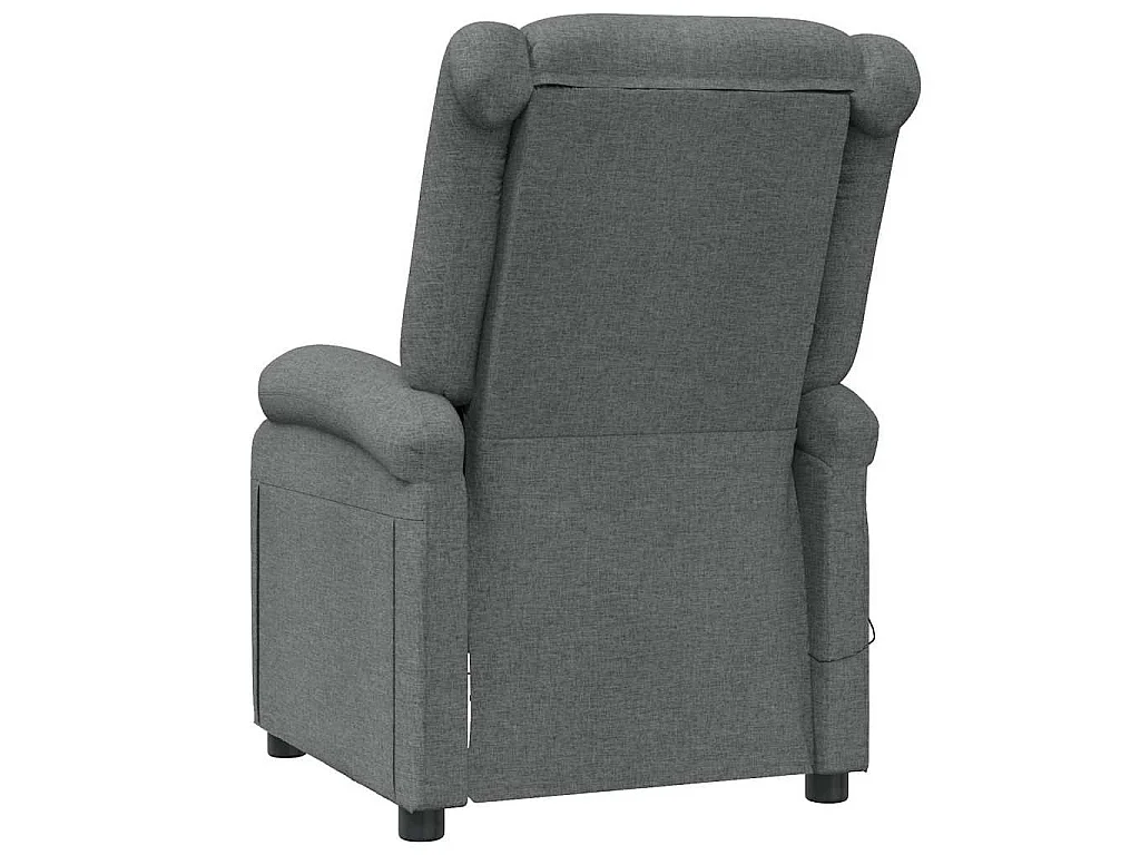 Massagesessel Dunkelgrau Stoff