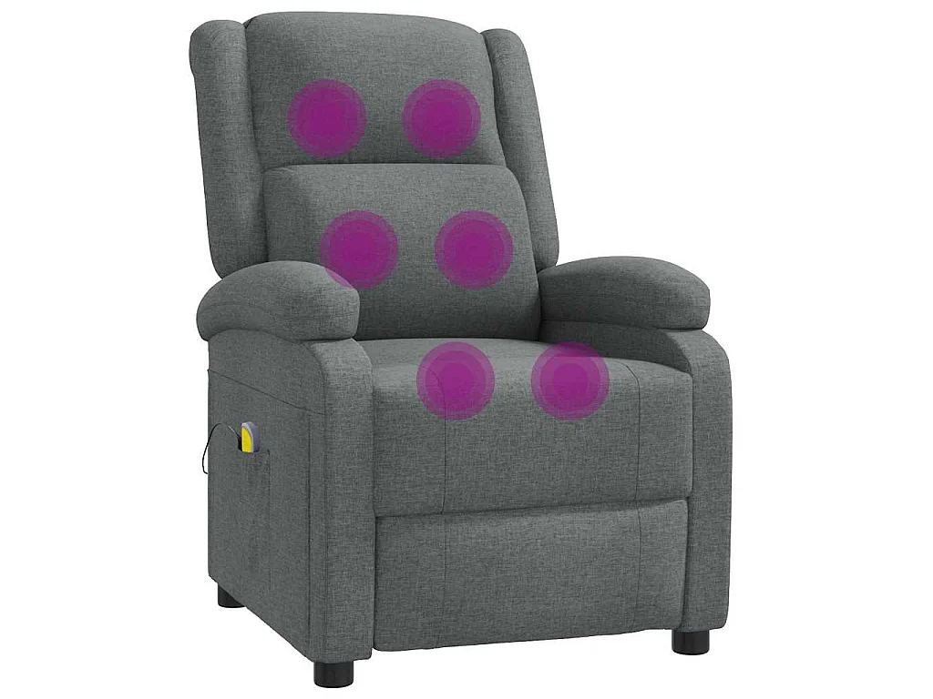 Massagesessel Dunkelgrau Stoff