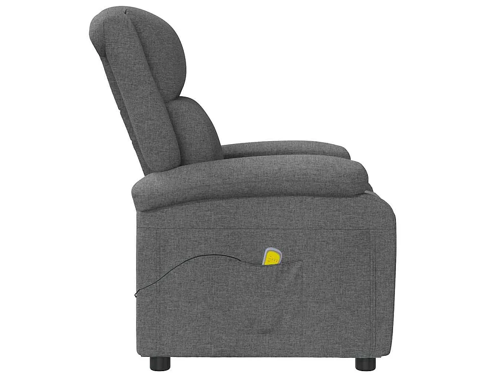Fauteuil de massage Gris foncé Tissu