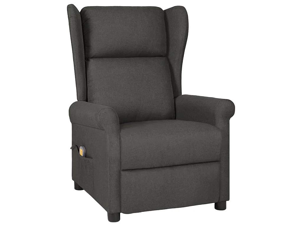 Fauteuil de massage Gris foncé Tissu