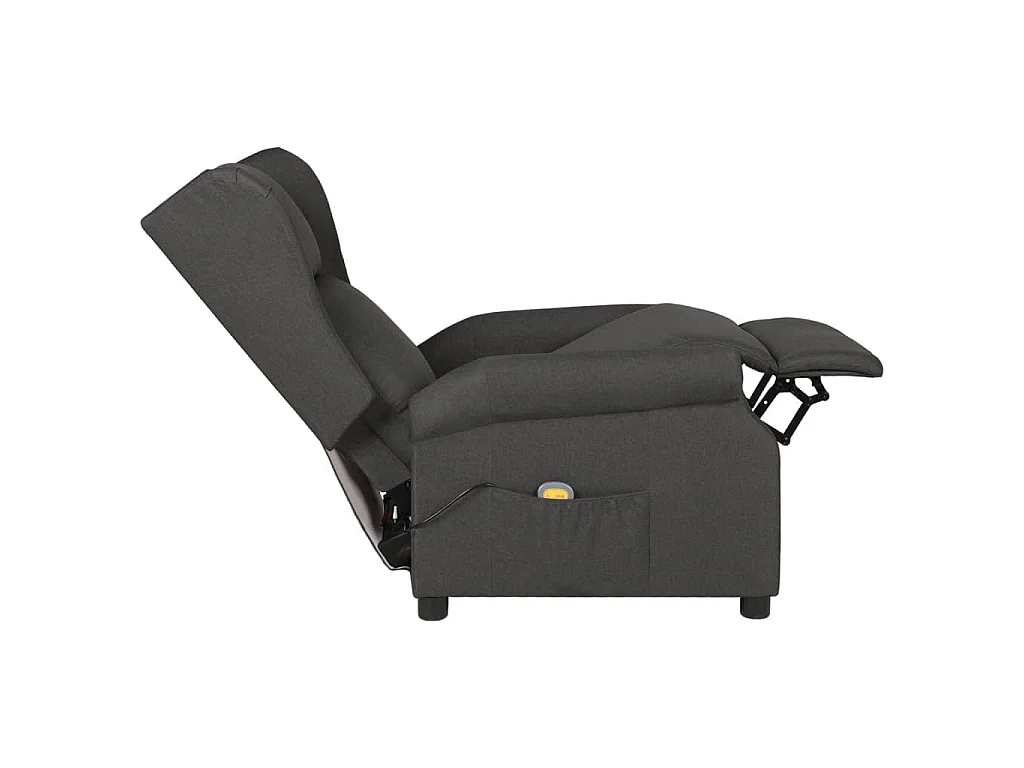 Fauteuil de massage Gris foncé Tissu
