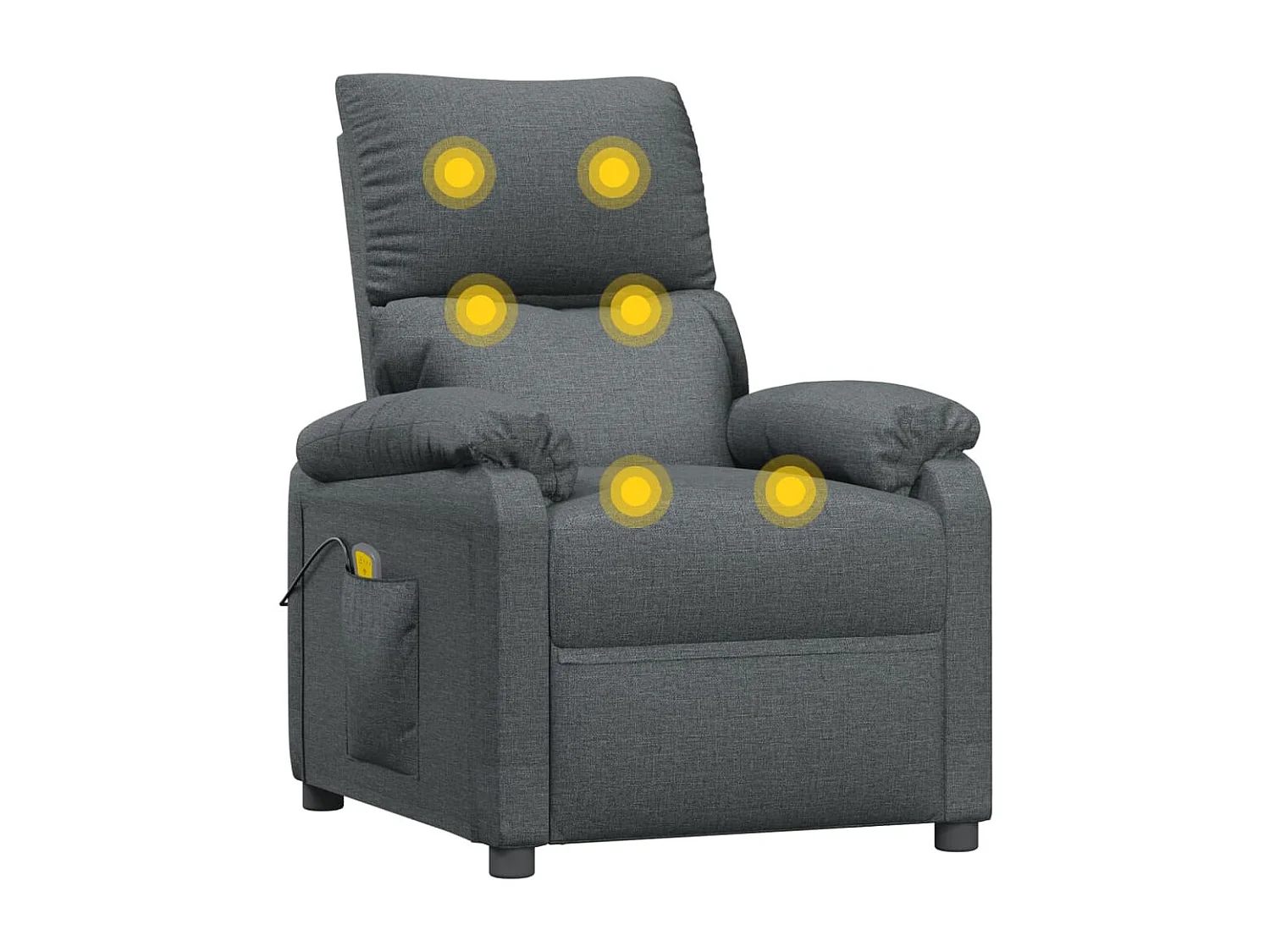 Massagestoel stof donkergrijs